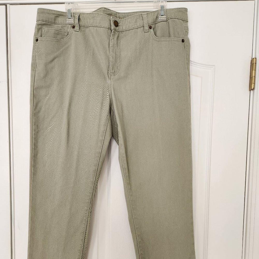 MICHAEL KORS Women’s Skinny Denim Jeans Full Length Celery Green Size 12